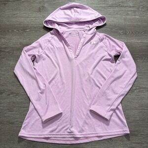Under‎ Armour Hoodie Womens Small Pink HeatGear Athletic Running Performance
